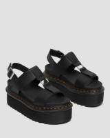 DR MARTENS FRANCIS LEATHER STRAP SANDALS 26525001 BLACK HYDRO LEATHER